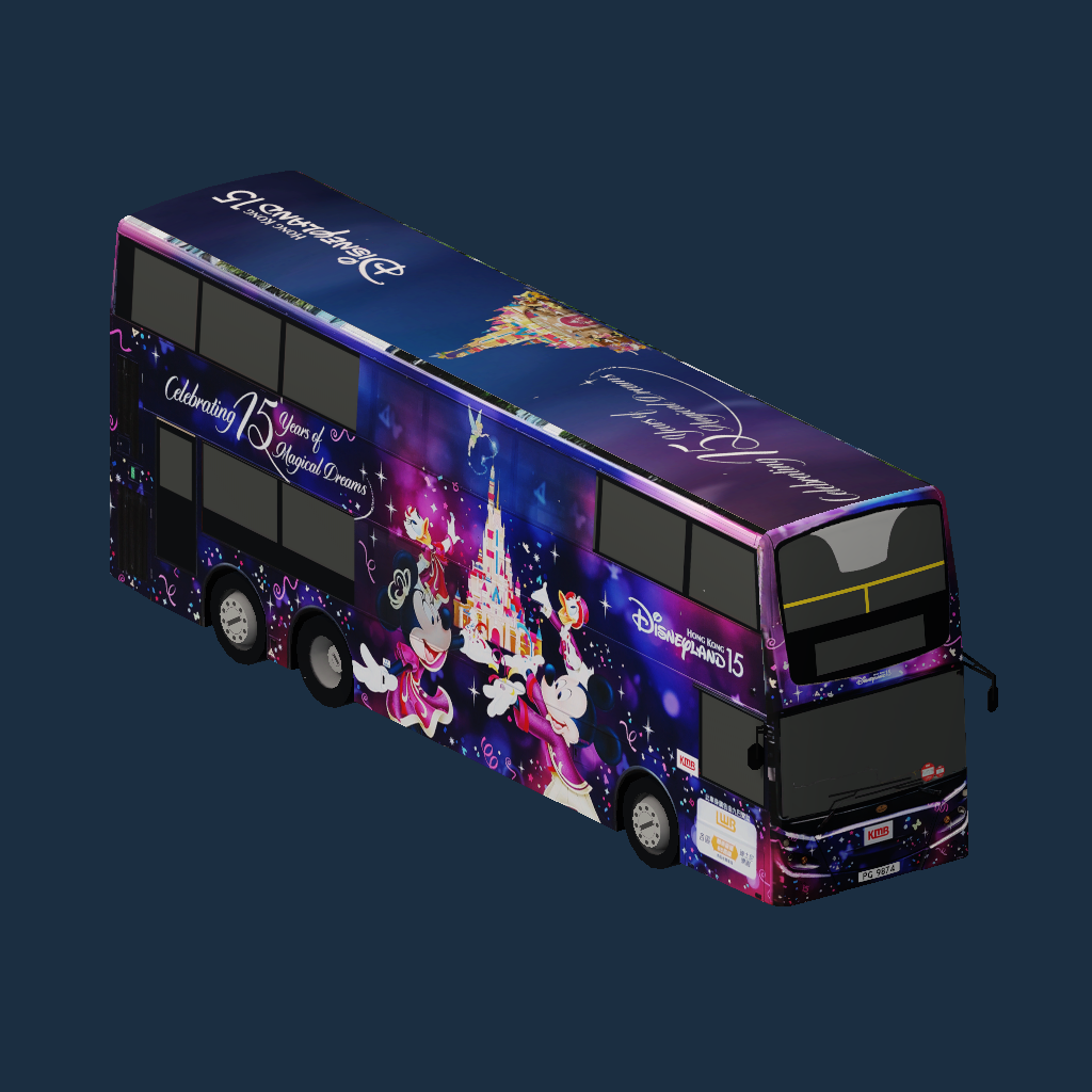 KMB ADL Enviro500 12M PG9874 Hong Kong Disneyland Celebrating 15th years of Magical Dreams