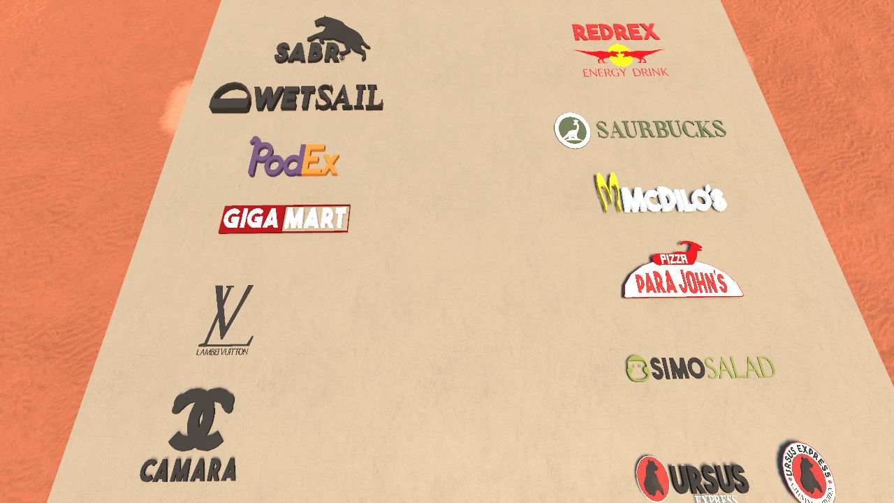 Knockoff brand logos