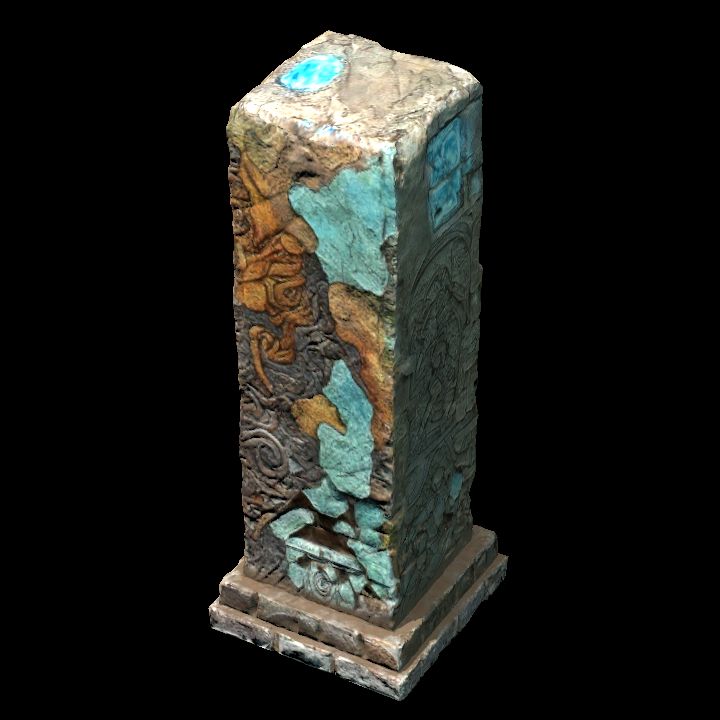 Ruined Column Painted