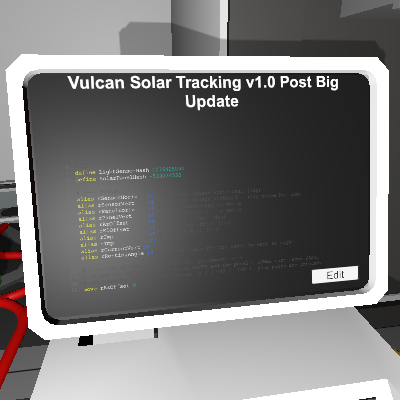 Vulcan Solar Tracking v1.0 Post Big Update