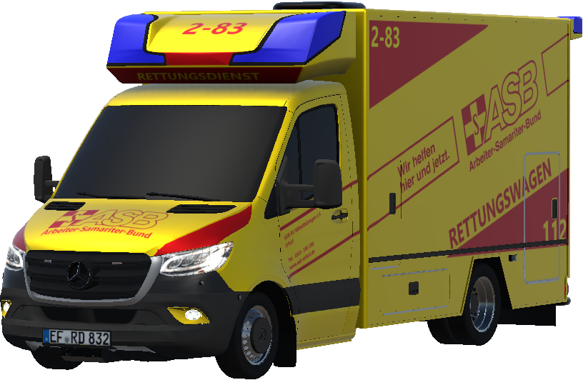 RTW (Rettungswagen) Arbeiter Samariter Bund (ASB) KV Erfurt e.V.
