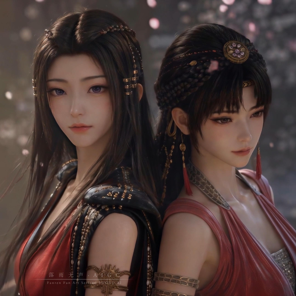 元瑶妍丽双人壁纸-凡人修仙传-落雨无声 preview