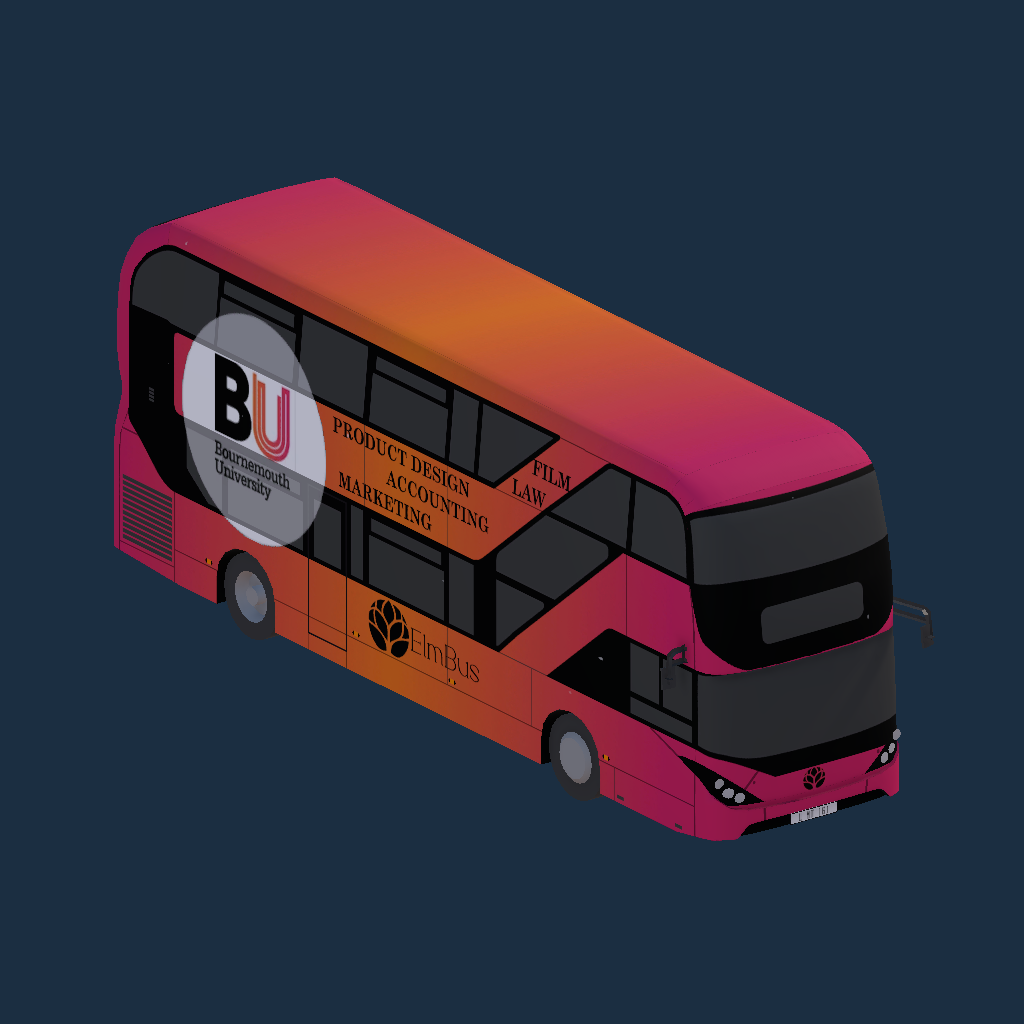 ElmBus E400EV Bournemouth Uni AD Wrap