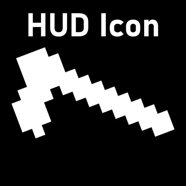 Minecraft - Diamond Hoe HUD Icon (Nightstick/Tonfa)
