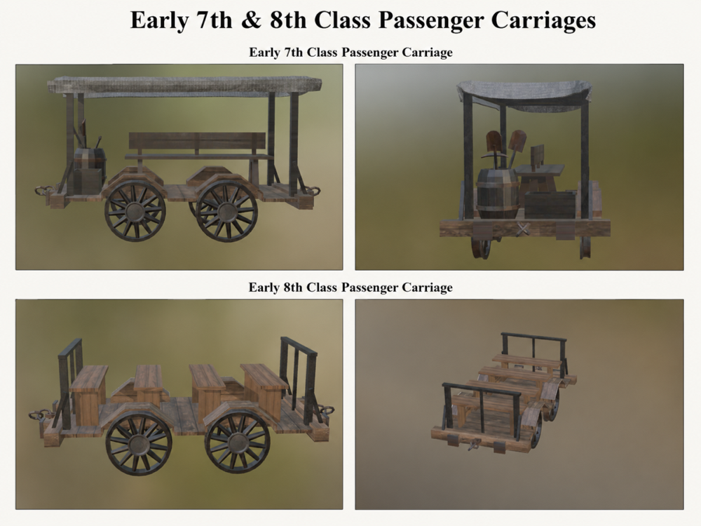 Early 7th & 8th Class Passenger Carriages