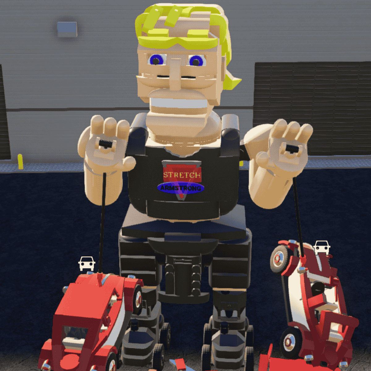 Stretch armstrong grap/pulls vehicles
