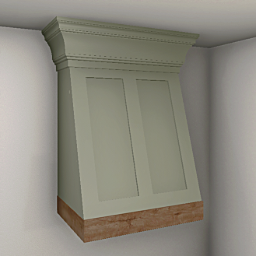 Rosemary Kitchen middle cooker hood 75 cm - Sage green
