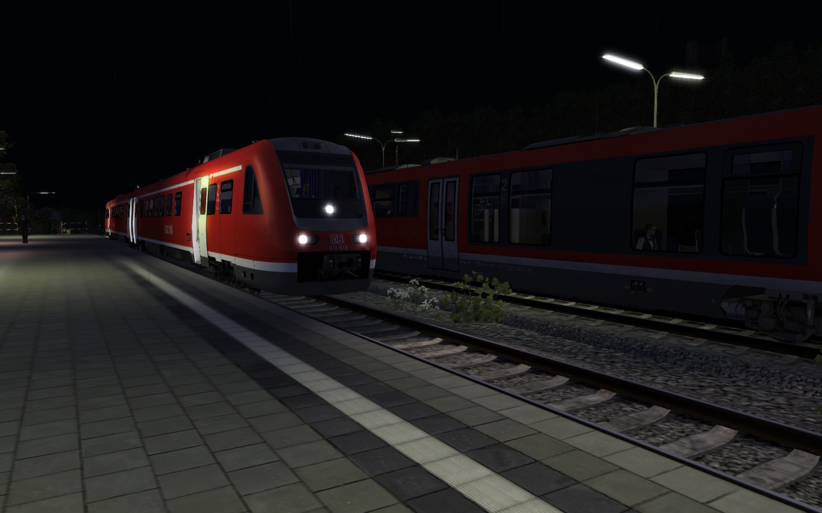 Mit Schwierigkeiten durch den Sturm.