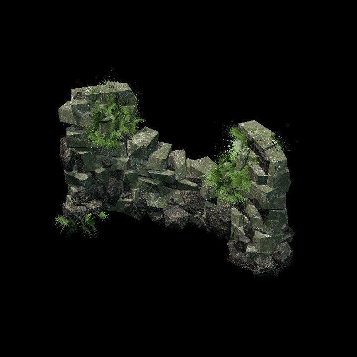 Jungle Ruins - Wall curve 3 B