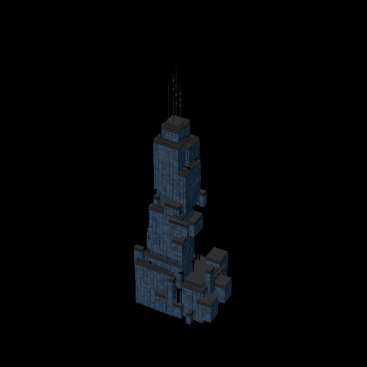 Low Poly Scifi Towers I 3 