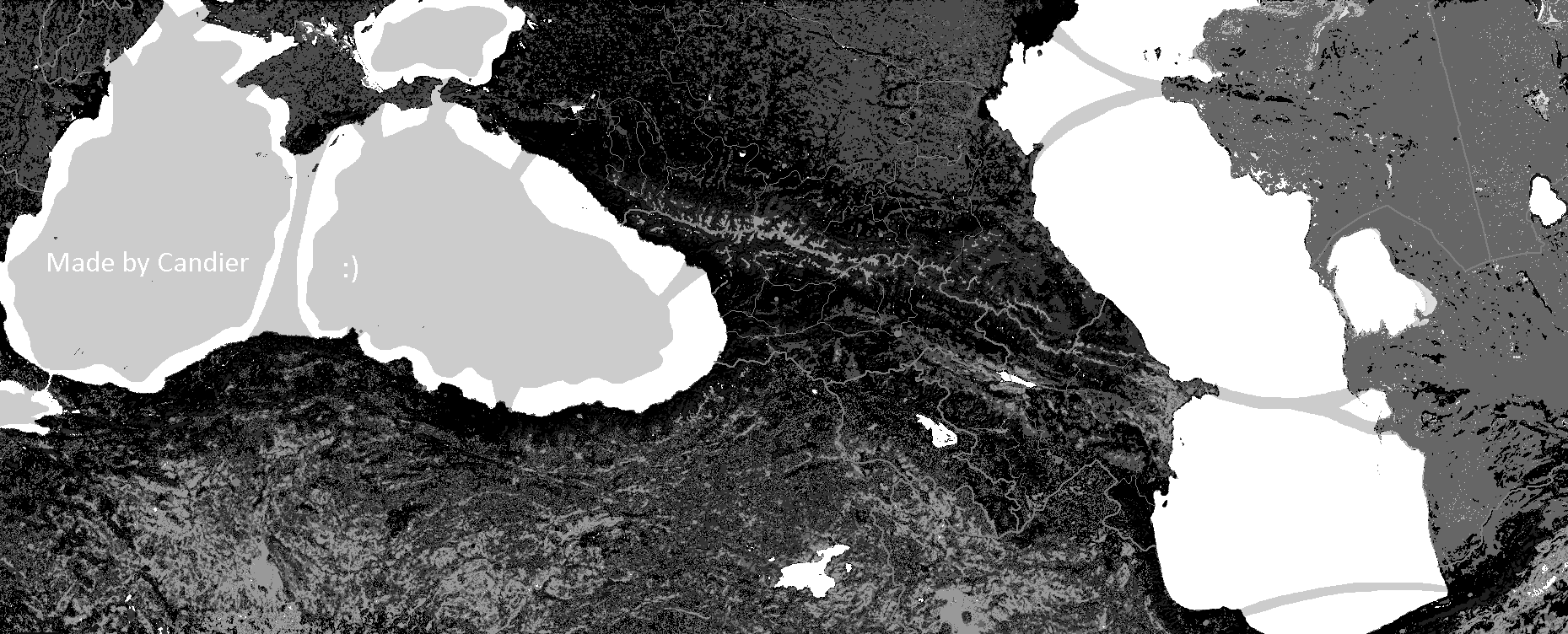 Detailed Map of the Caucasus