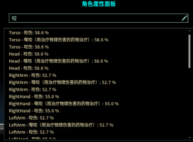 角色属性显示 – Barotrauma Mod