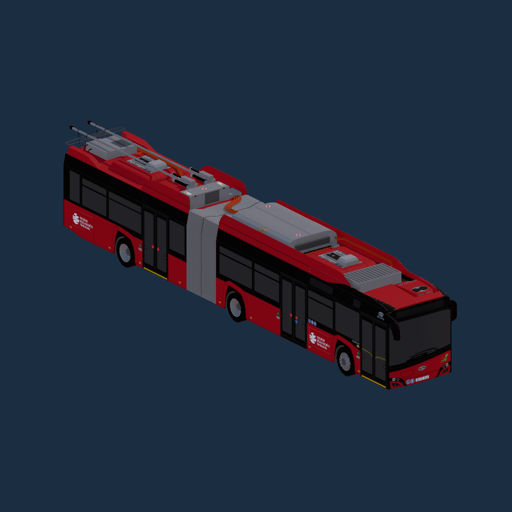 Solaris Trollino 18 IV (Kiepe) SZKT logó Piros(Red)