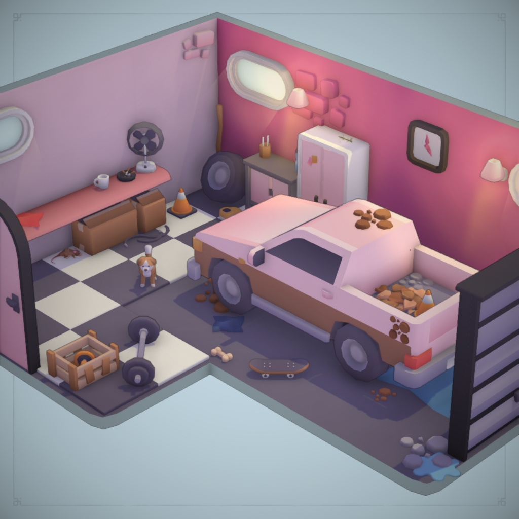 Pink Messy Garage