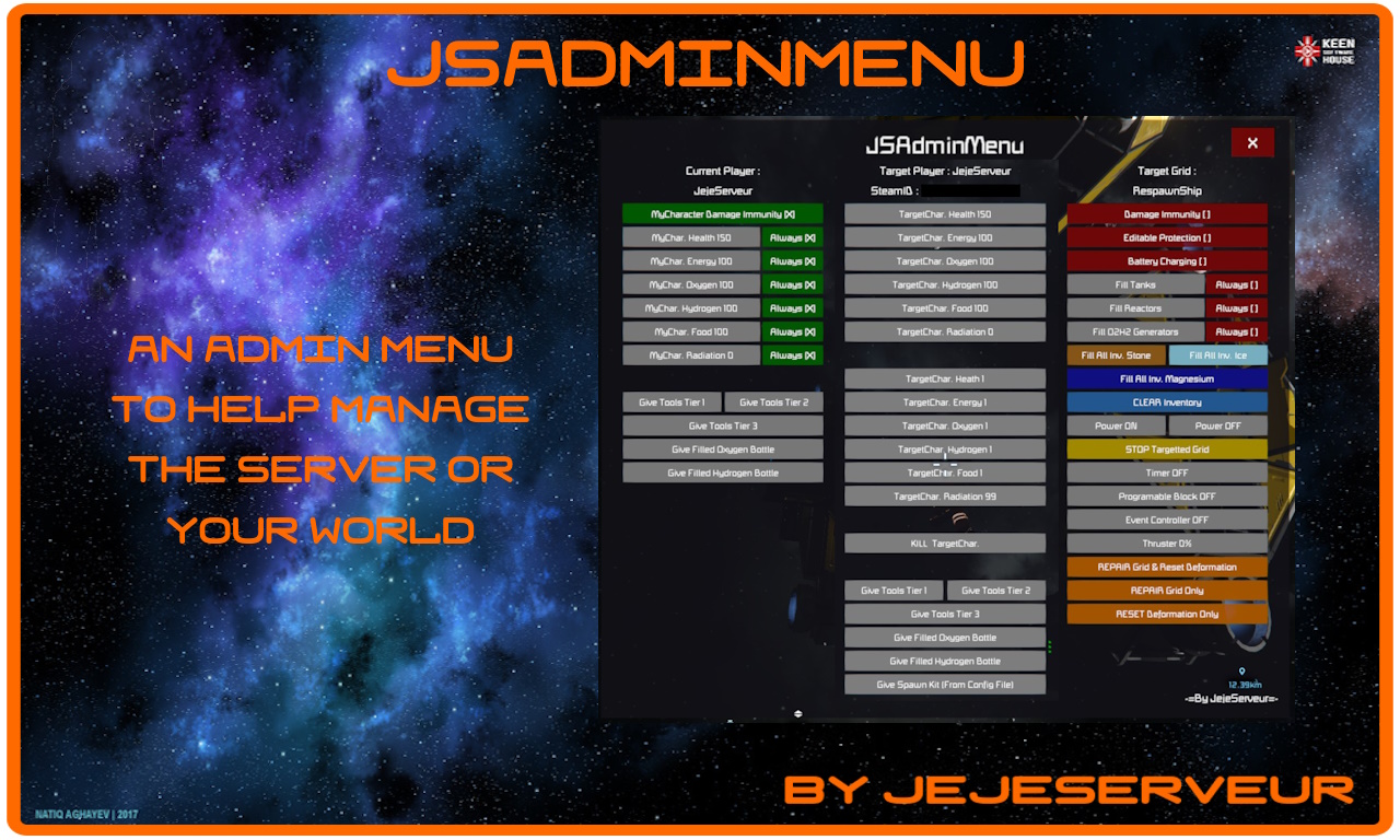 JejeServeur - JSAdminMenu - Admin Help Menu