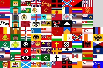 A bunch of cool flags