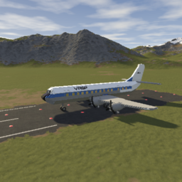 Softbody AIR LINER Vickers Viscount VASP livery (VASP Flight 233)