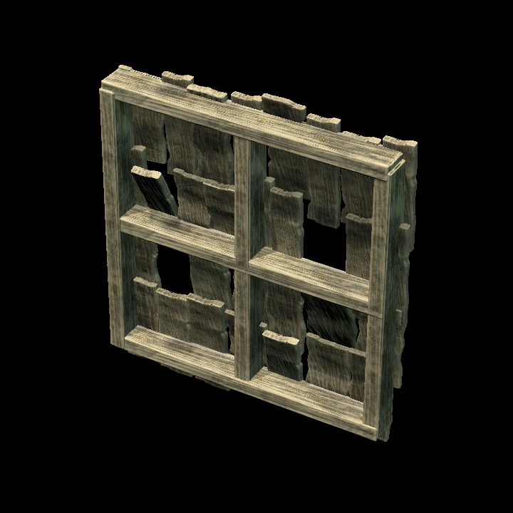 wooden wall shingled damaged 1