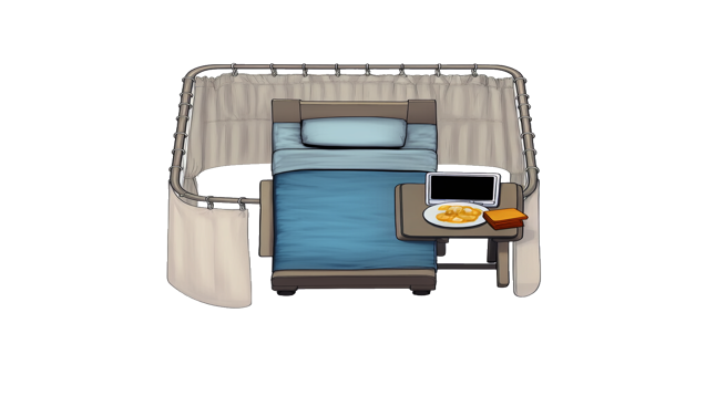 CurtainedMedicalBed