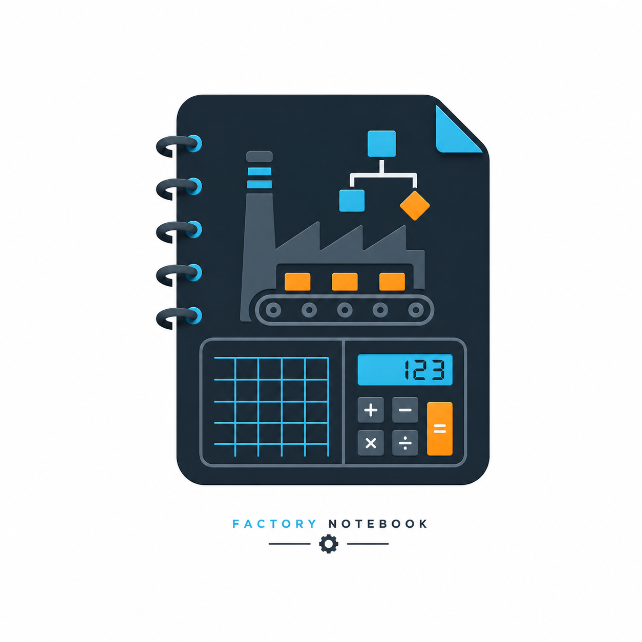 Factory Notebook - Notes, Whiteboard & Calculator