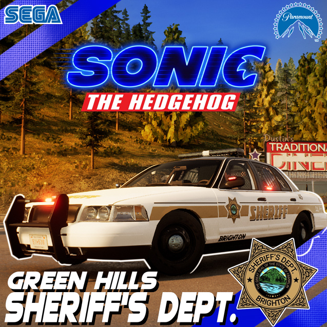 Lore Friendly Green Hills Sheriff's Dept. from the SONIC MOVIES