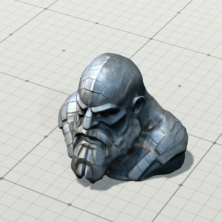 dwarven head sculpture