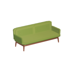 Wireframe couch - shorter armrests