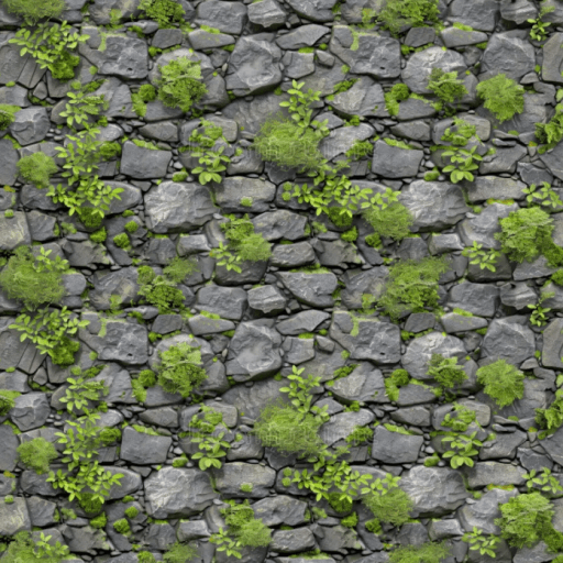 Wall with plants