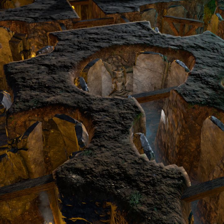 GRAVEYARD & BARROWS underground, 50x36 (evil dark version)