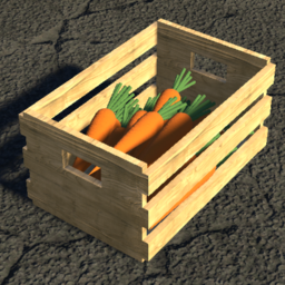 Meduim Wooden Crate (carrots)