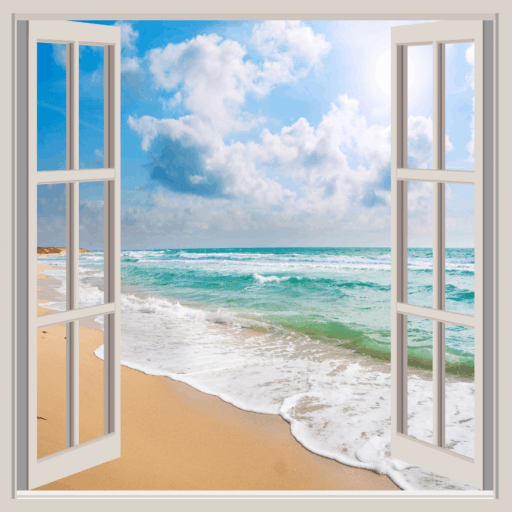 Beach view window