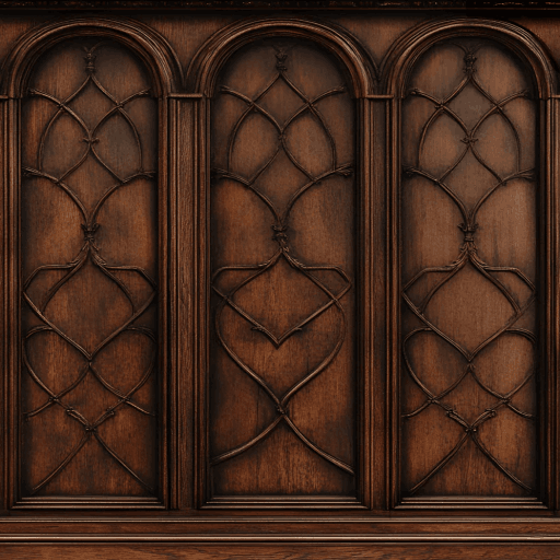 Wooden panel wall