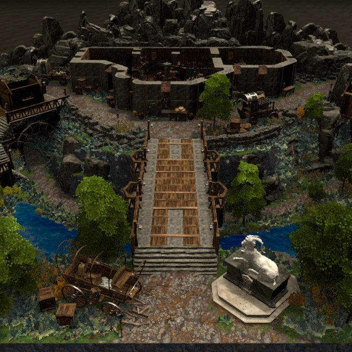 STTAMPD - the bridge troll toll department, 50x48 (DAM challenge "Crossroads")