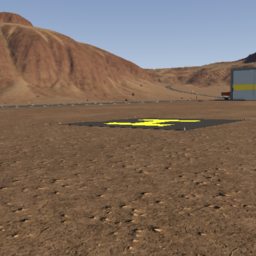 Makeshift helipad