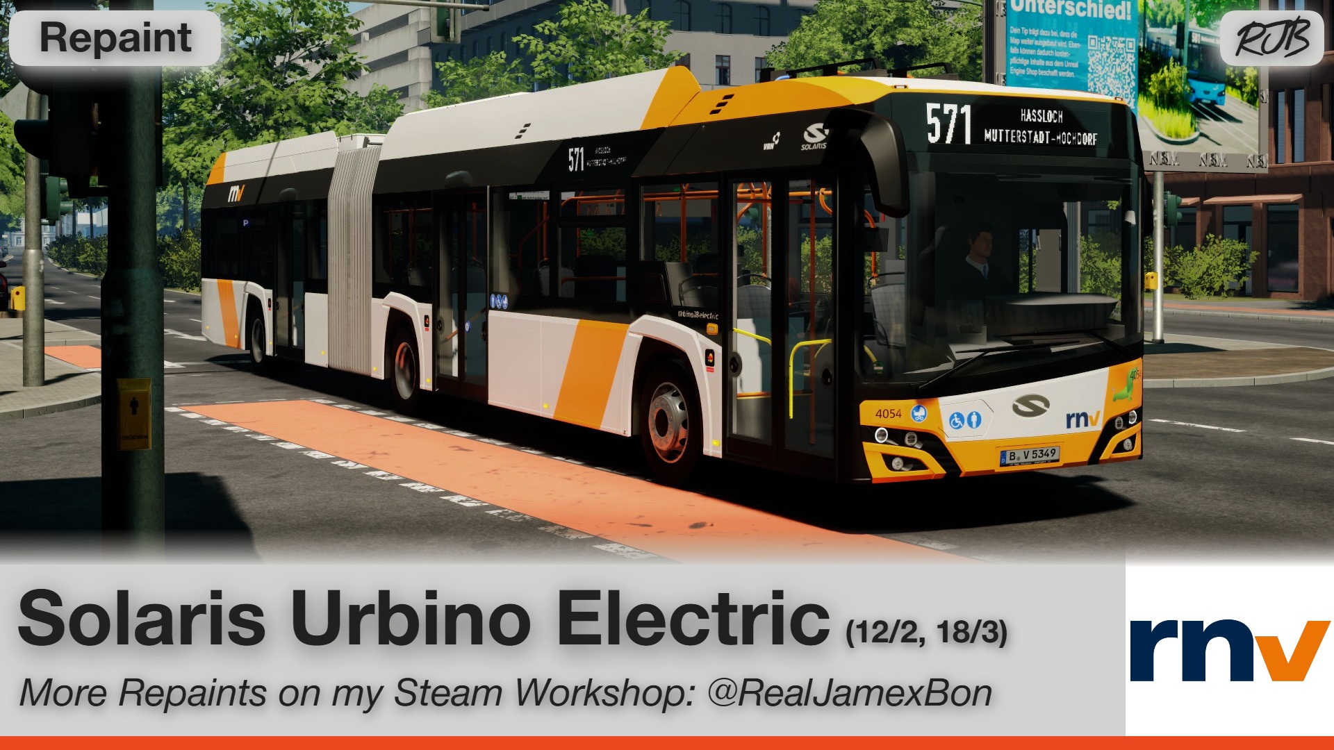 Rhein-Neckar-Verkehr GmbH (RNV) | Solaris Urbino IV Electric (12/2, 18/3)