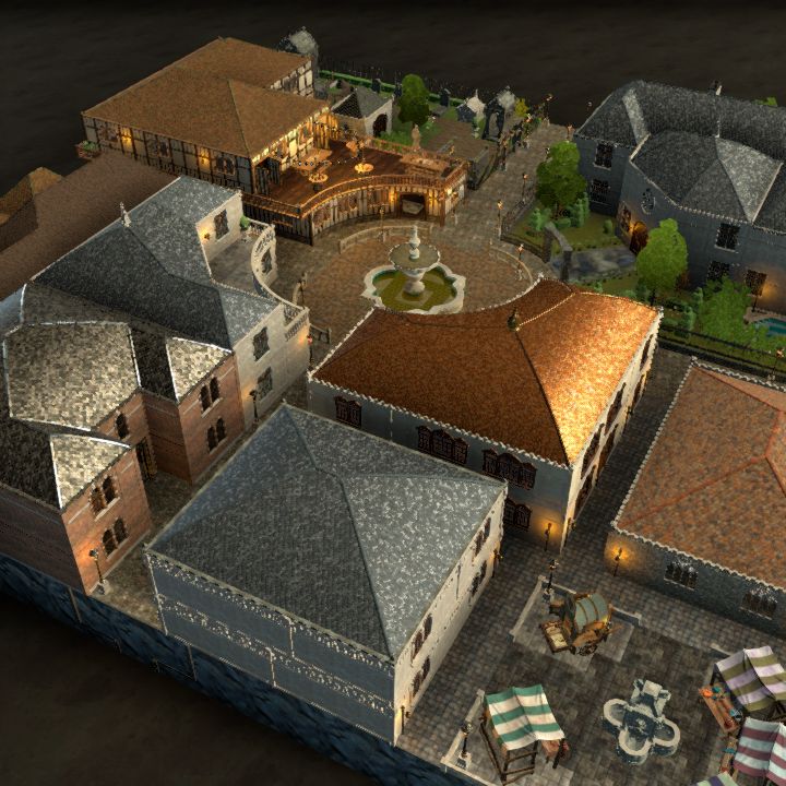 City quarter with sewer