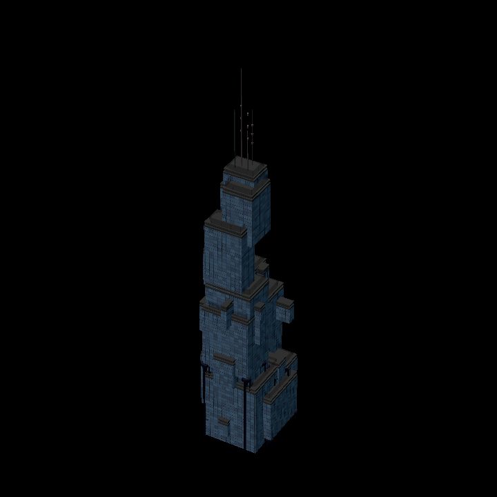 Low Poly Scifi Towers G 3