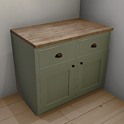 Rosemary Kitchen standing cabinet 100 cm - Sage green