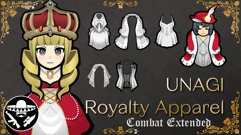 UNAGI Royalty Apparel CE mod preview for RimWorld