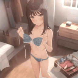 Sawako Kuronuma preparing for a trip (Kimi ni Todoke)