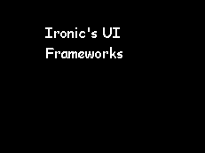 Ironic UI Framework