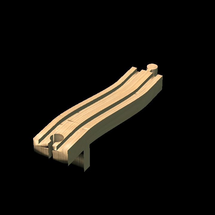 Wooden track shallow rise ftop