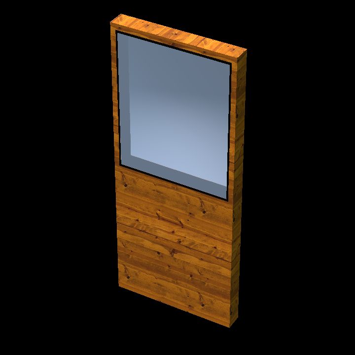 Wood + glass wall 1 - higher