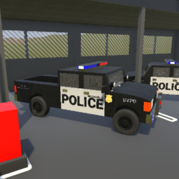 police truck caged