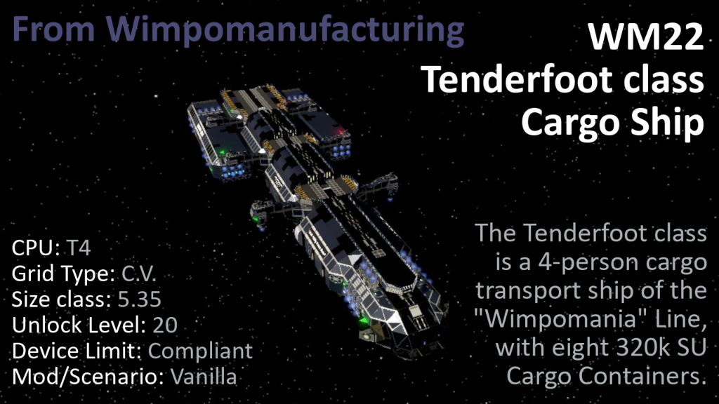 WM22 Tenderfoot class Cargo Ship preview