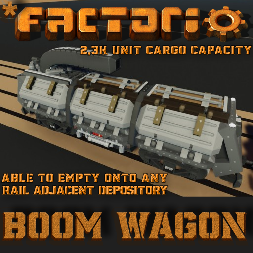 Factorio Boom Adapter Cargo Wagon