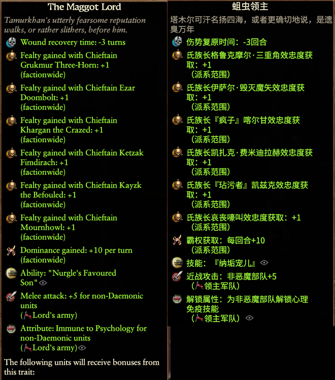 [8.0]Tamurkhan Dominance and Chieftains' Fealty unlock