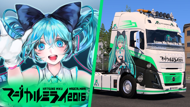 Volvo FH6 Hatsune Miku Magical Mirai 2016 Skin