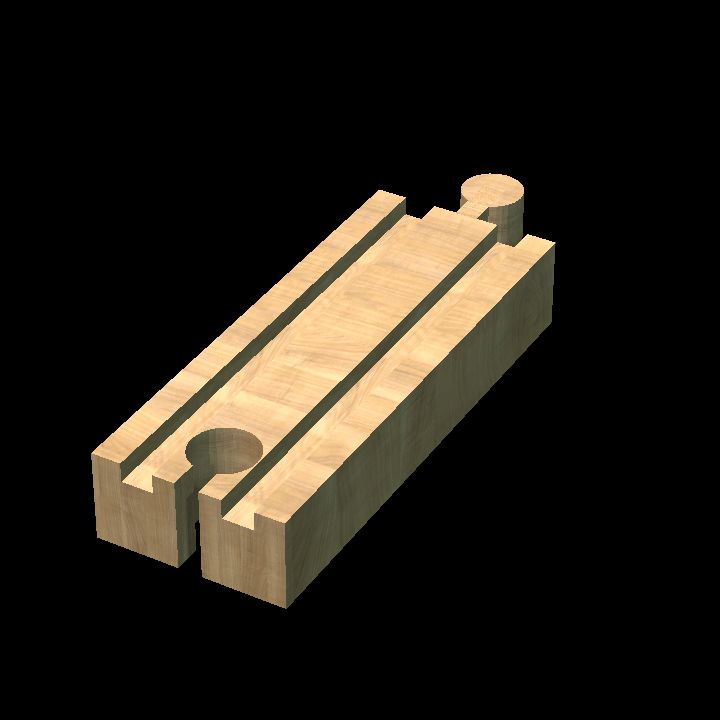 Wooden track Straight Medium