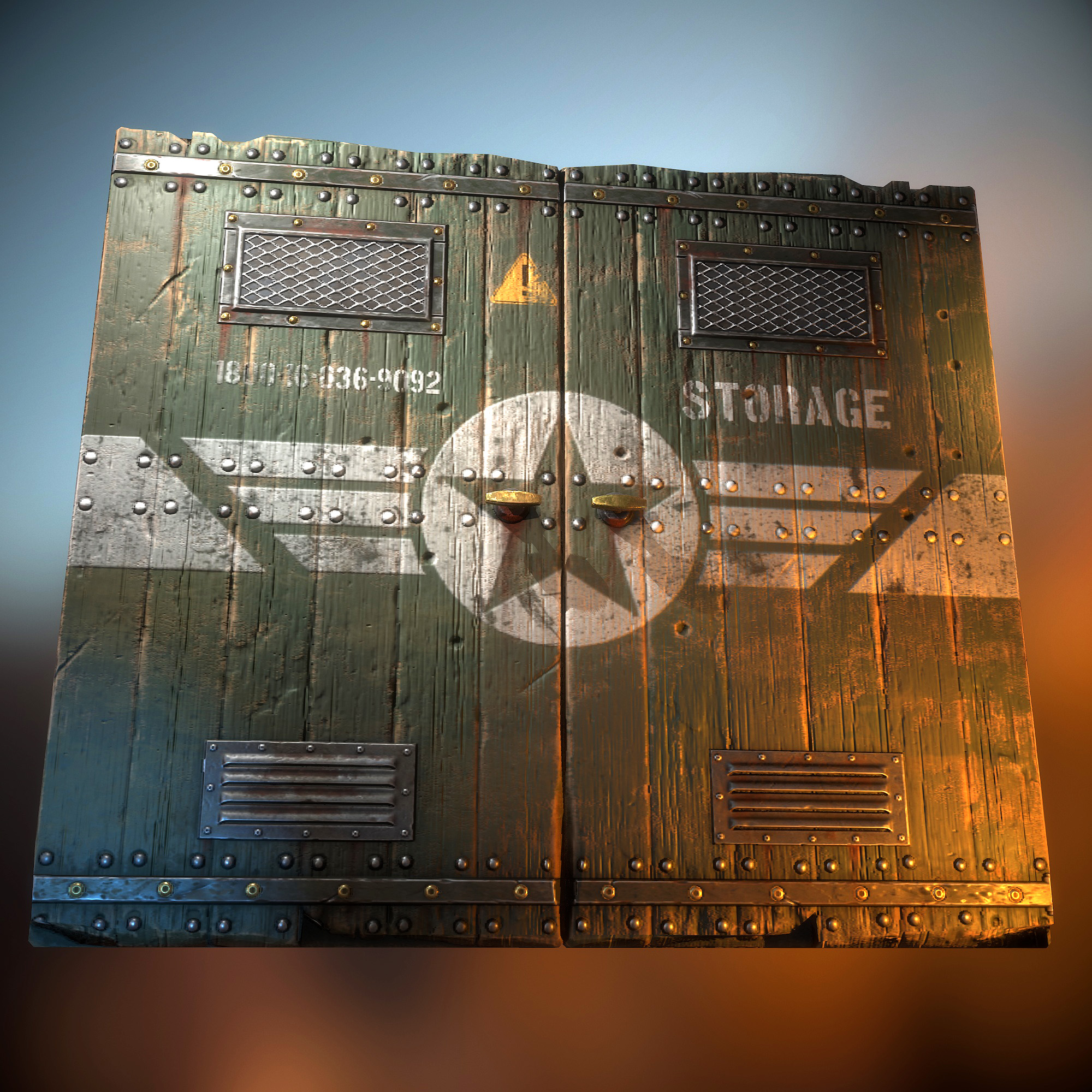 Military Storage Wooden Double Door screenshot 1